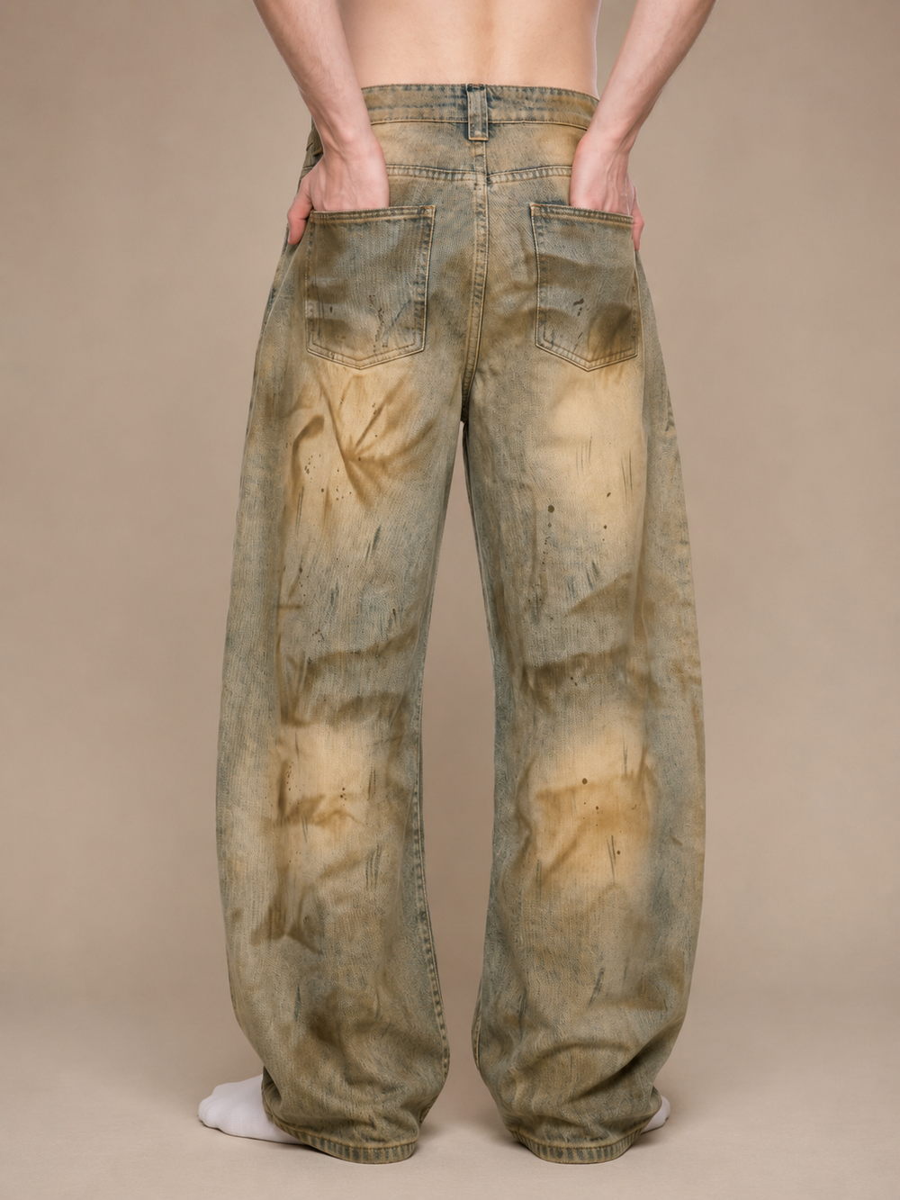 Dusty- Vintage Wash Barrel Leg Jeans ODMPOD