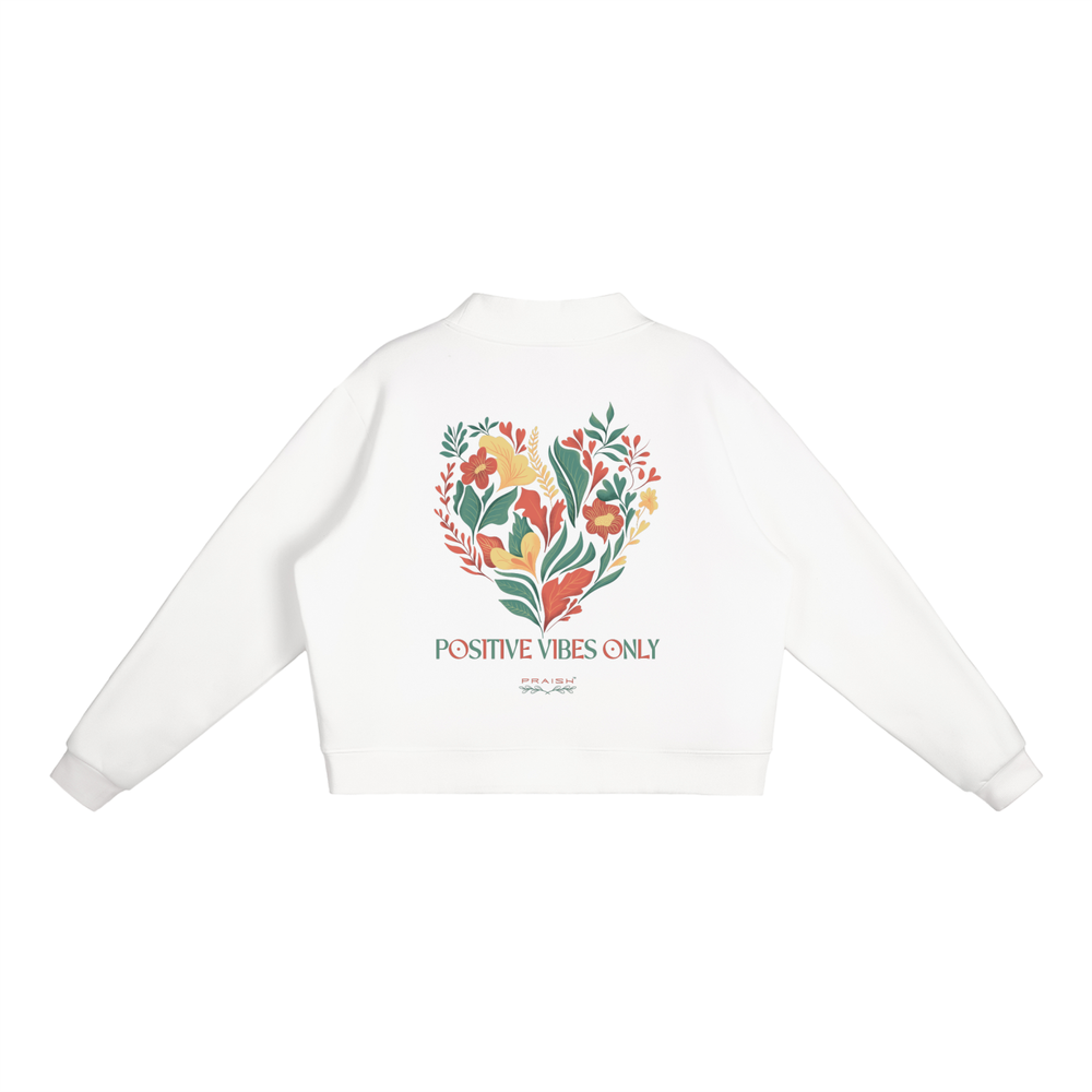 Essential Fleece Mock-Neck Crew Sweatshirt alternate view | PRAISH streetwear