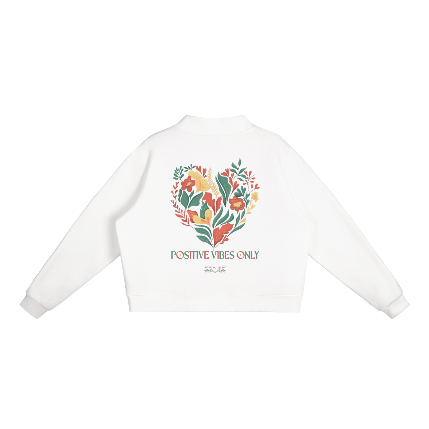 Essential Fleece Mock-Neck Crew Sweatshirt | PRAISH premium streetwear clothing