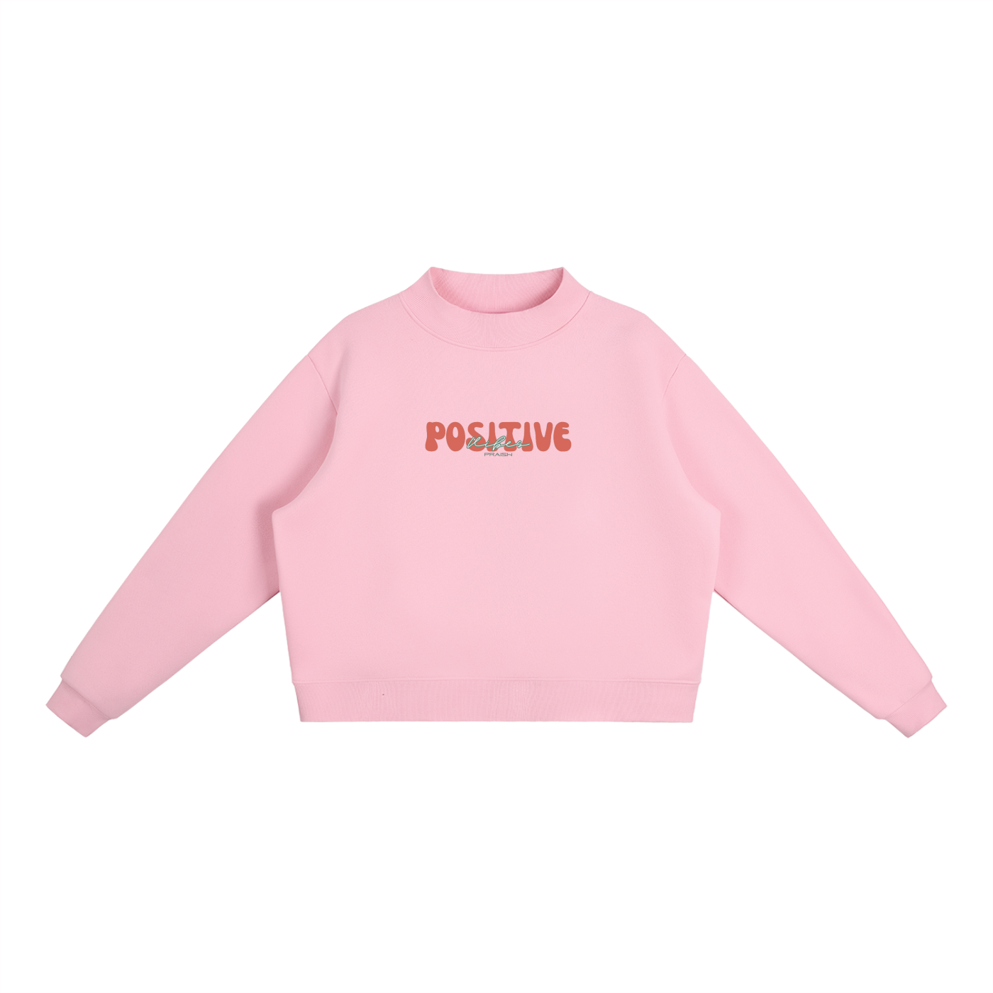 Essential Fleece Mock-Neck Crew Sweatshirt | PRAISH premium streetwear clothing