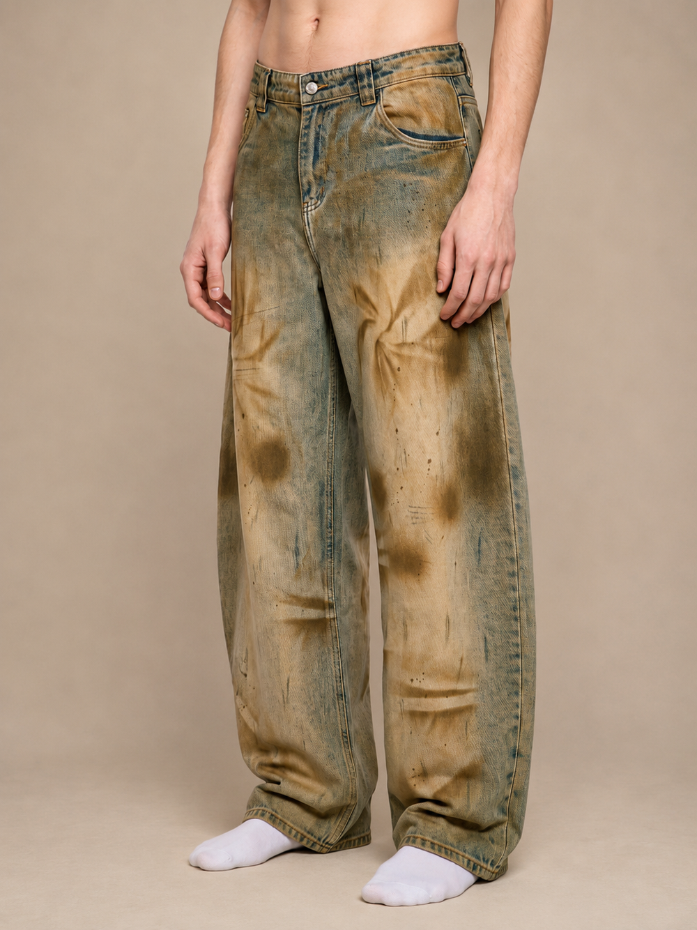Dusty- Vintage Wash Barrel Jeans 