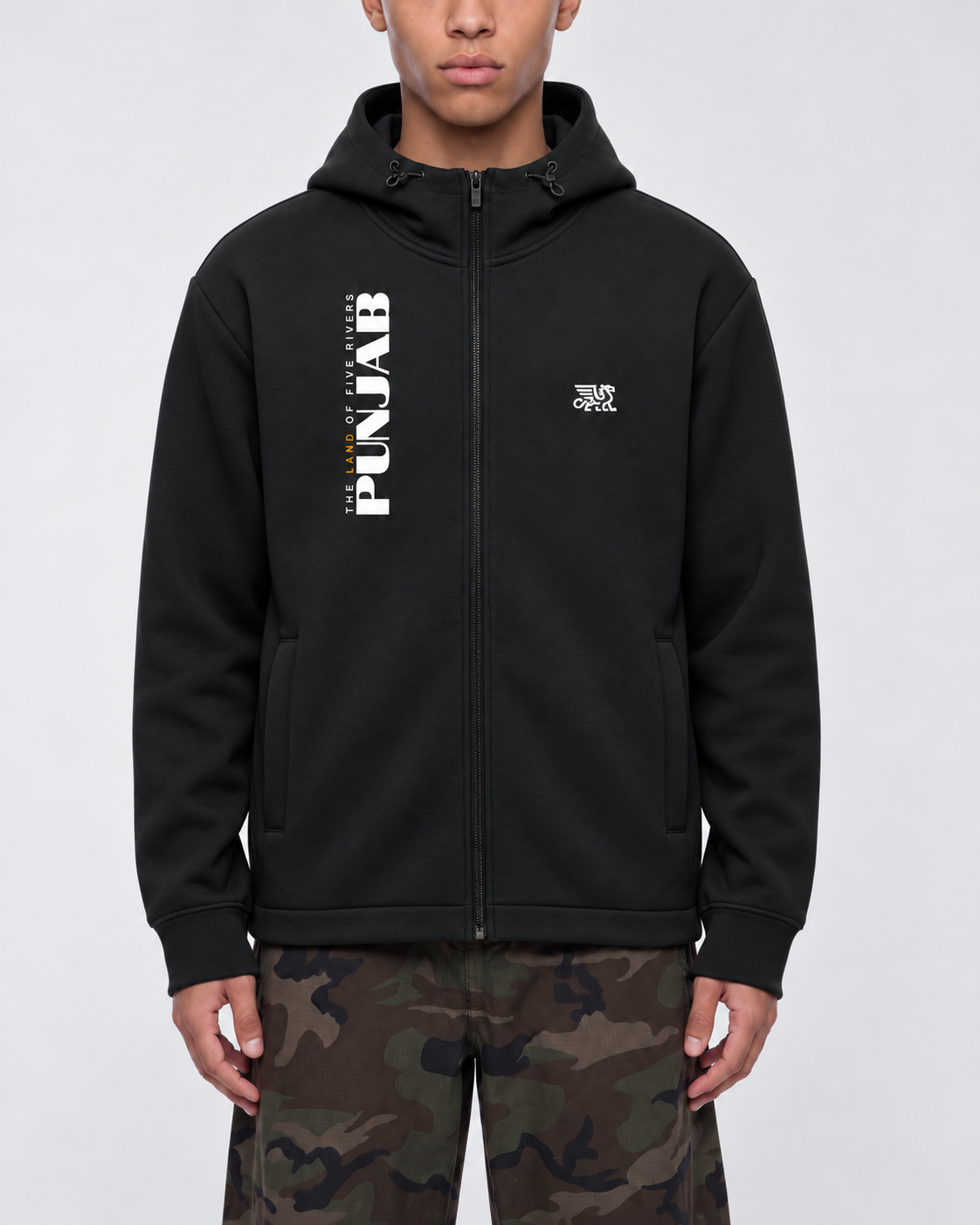 Punjab Unisex Regular Fit Full Zip Hoodie ODMPOD