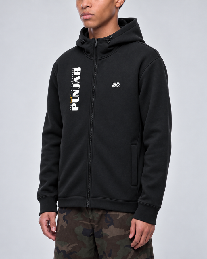 Punjab Unisex Regular Fit Full Zip Hoodie ODMPOD