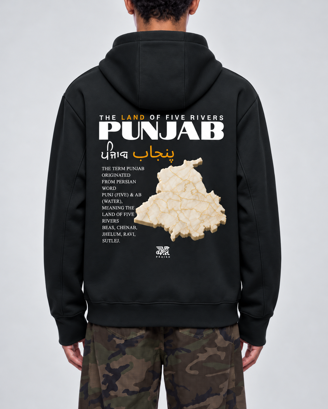 Punjab Unisex Regular Fit Full Zip Hoodie ODMPOD