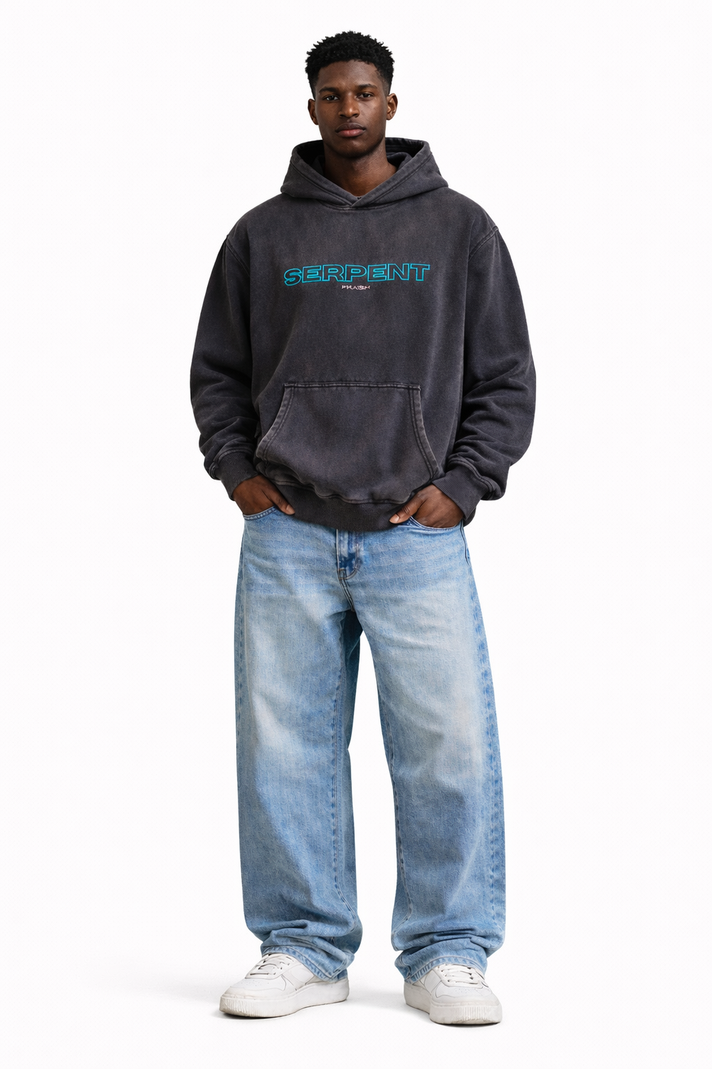 Snow Wash Fleece Oversize Hoodie - Unisex additional view | PRAISH streetwear