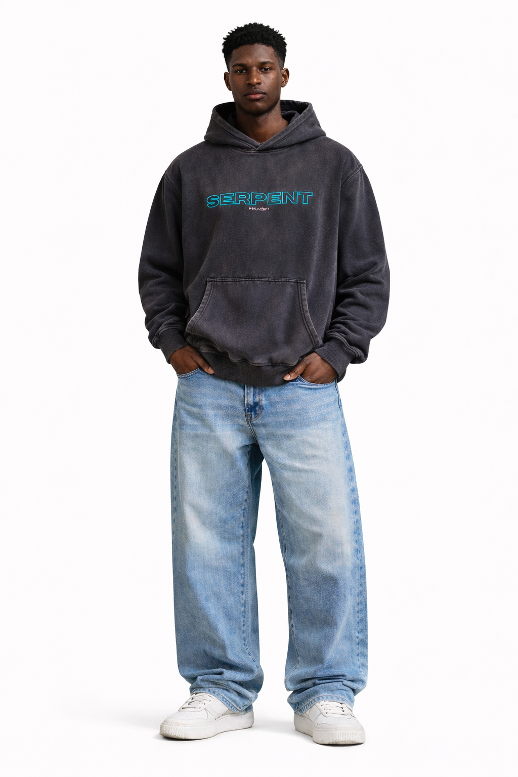 Snow Wash Fleece Oversize Hoodie - Unisex