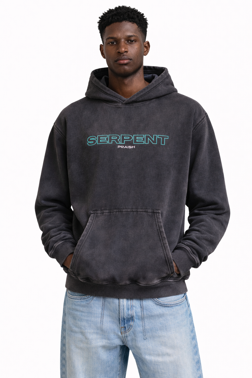 Snow Wash Fleece Oversize Hoodie - Unisex | PRAISH premium streetwear clothing