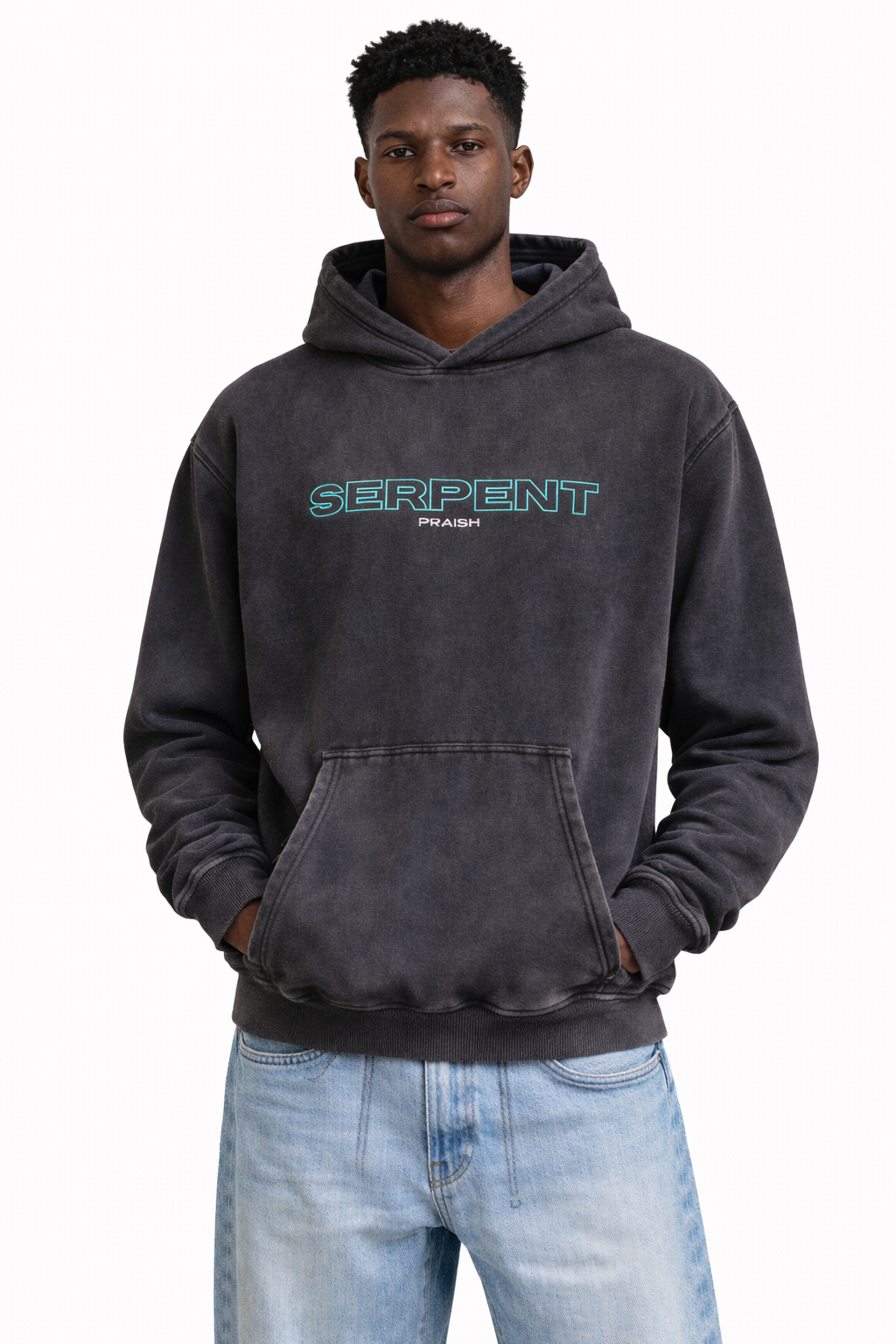 Snow Wash Fleece Oversize Hoodie - Unisex
