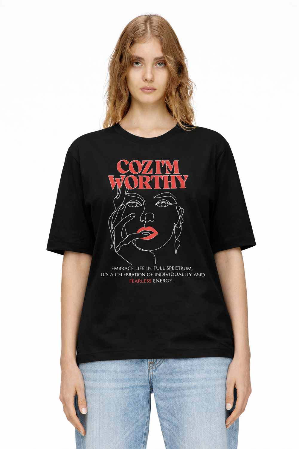 Worthy - Premium Cotton Boxy T-Shirt | PRAISH premium streetwear clothing