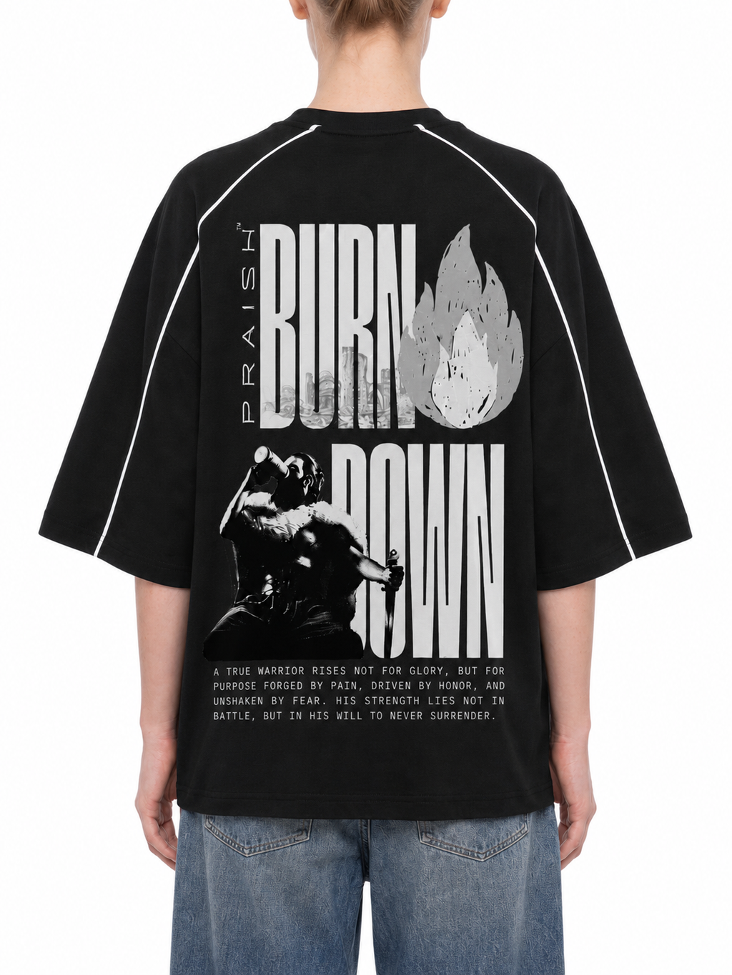 Burn Down Heavyweight Boxy T-Shirt - Unisex