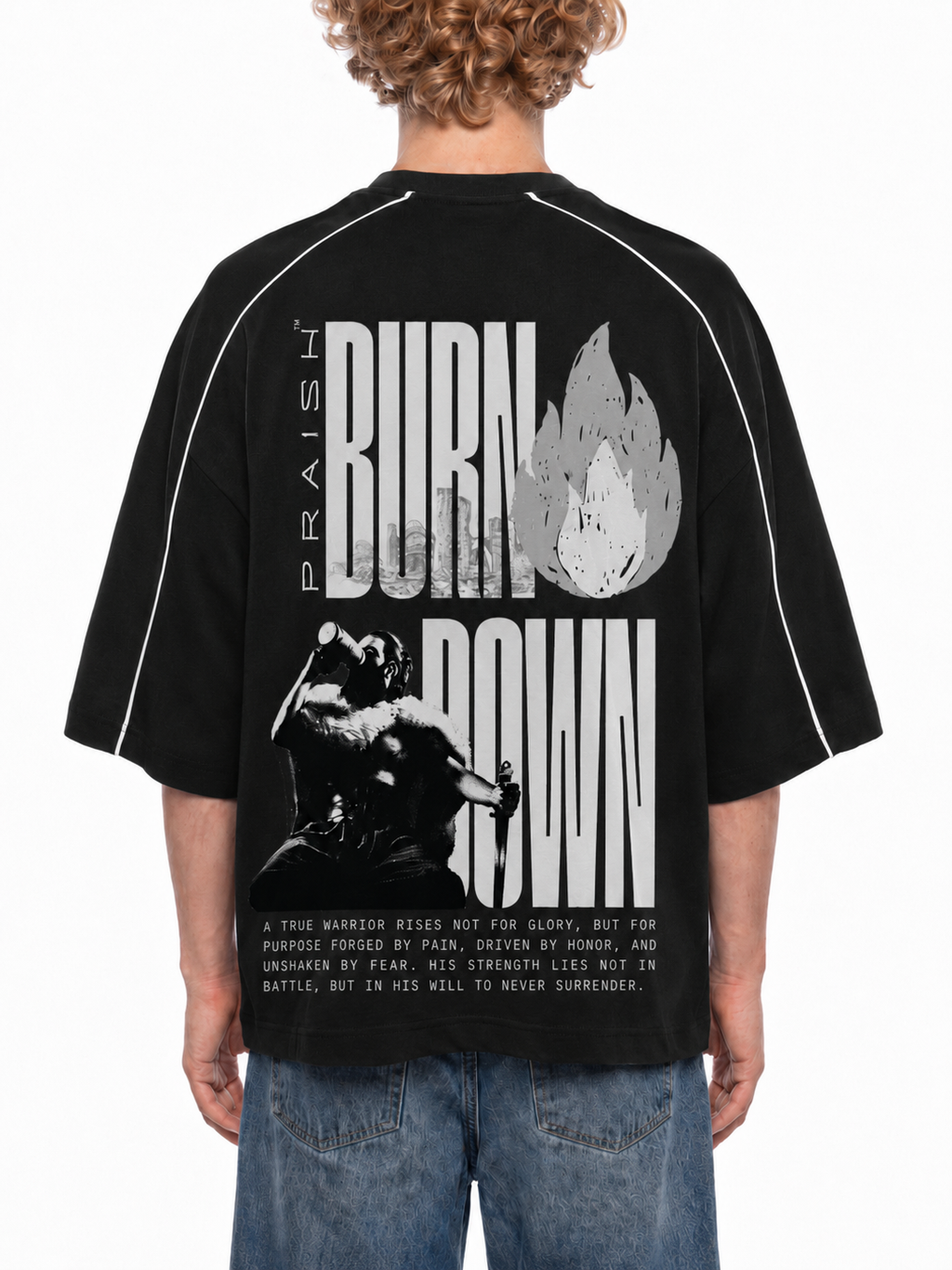 Burn Down Heavyweight Boxy T-Shirt - Unisex