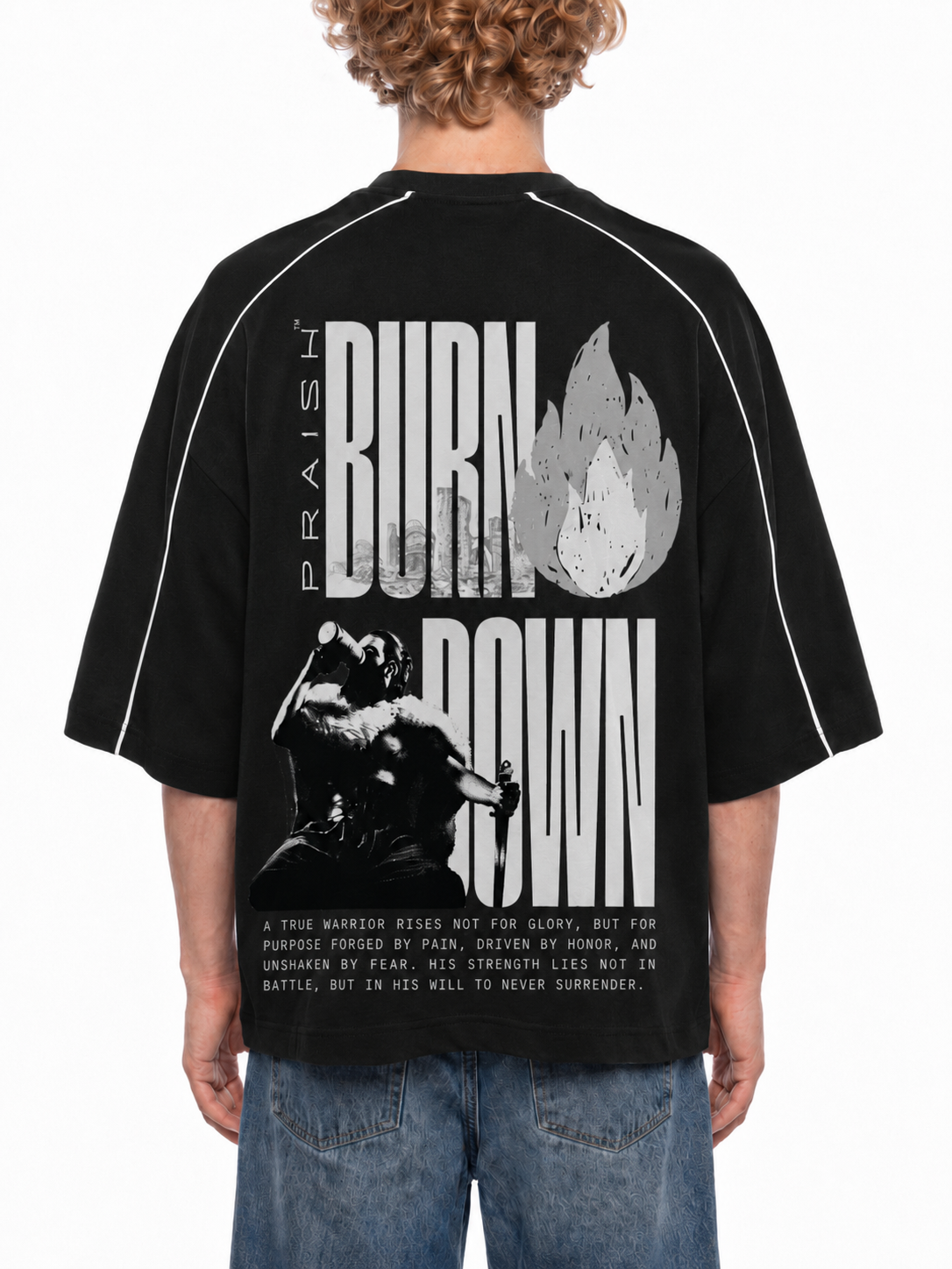 Burn Down Heavyweight Boxy T-Shirt - Unisex