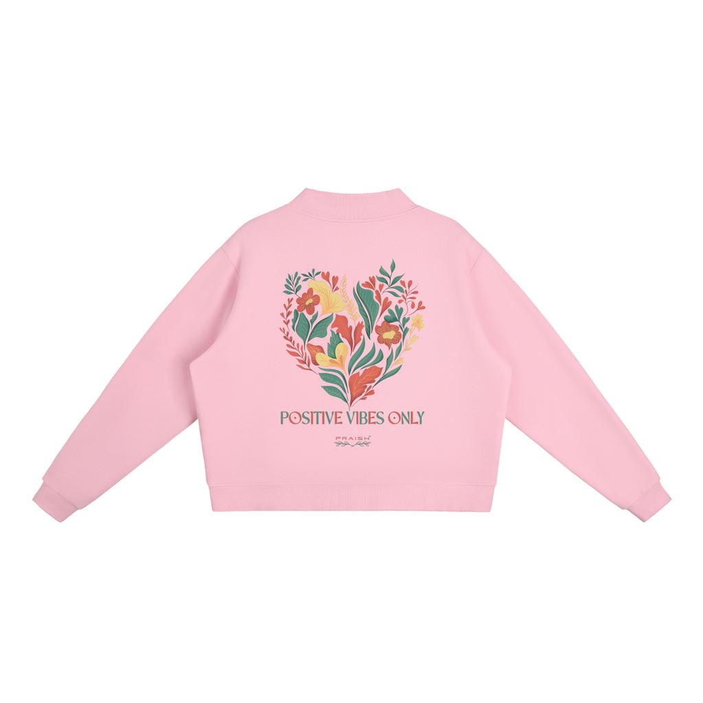 Essential Fleece Mock-Neck Crew Sweatshirt