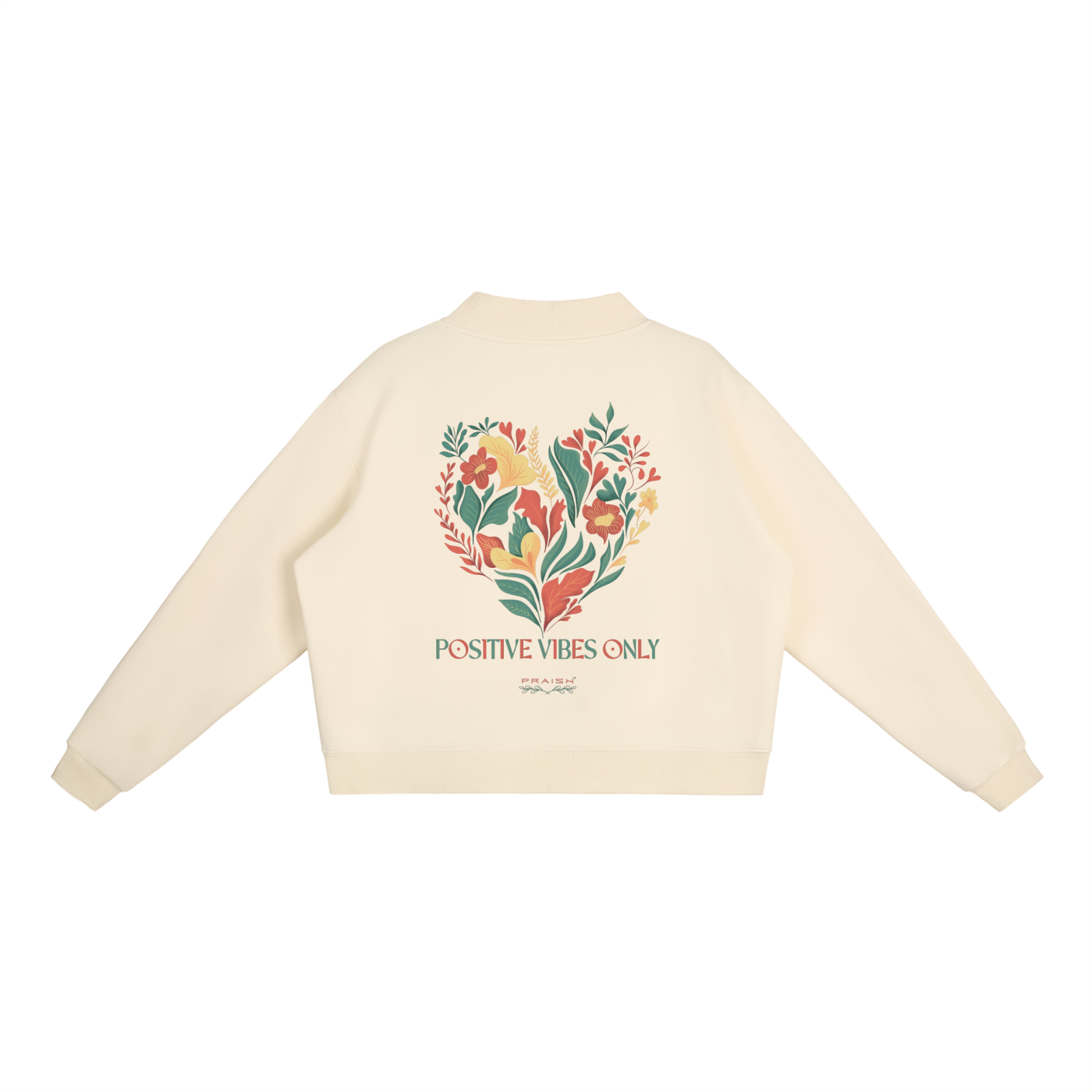 Essential Fleece Mock-Neck Crew Sweatshirt | PRAISH premium streetwear clothing