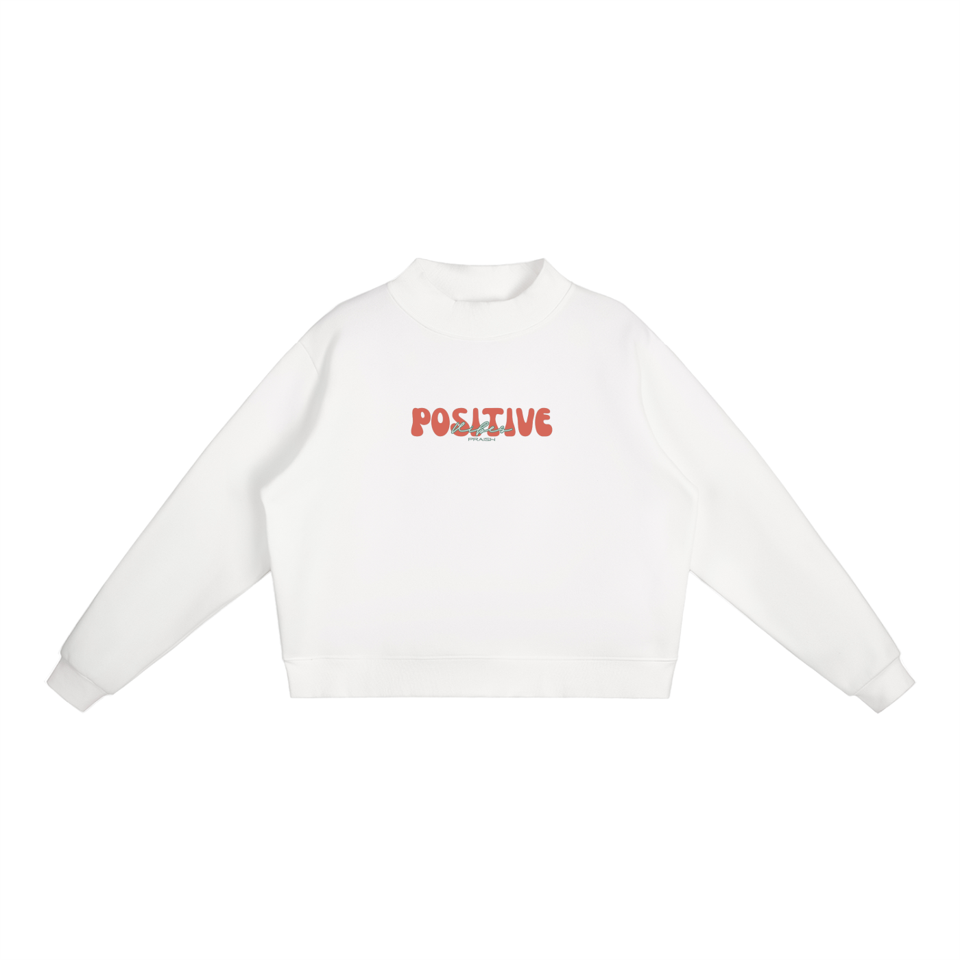 Essential Fleece Mock-Neck Crew Sweatshirt | PRAISH premium streetwear clothing